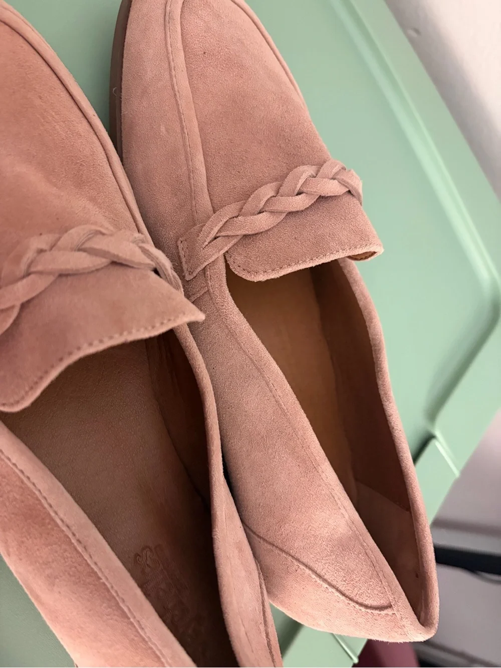 Seychelles Braided Suede Loafers in Tan